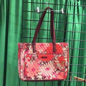 Vera Bradley Pink and Red Tropical Tote